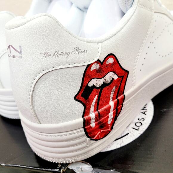 Skechers Rolling Stones Mark Nason 11.5 Mens Shoes White Palmilla RS Marquee NIB - Picture 2 of 5